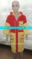 Wholesale cotton terry colourful bathrobe with hood kids