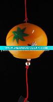 orange glass printing Wind chime
