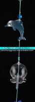 Glass dolphin decorative wind chime