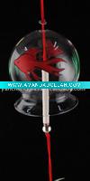 Glass fish printing wind chime