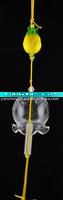 Glass wind chime with fruit decoration