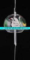 Glass drawing windchime