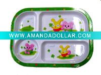 orange melamine plate