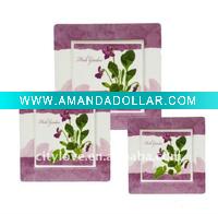 Wholesale melamine square plate; flower pattern