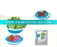 Colorful Kitchen Plastic Folding Basket (2pcs/set)
