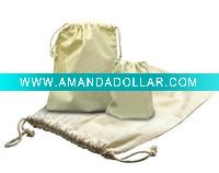 Wholesale 100% Natural Cotton Drawstring Laundry Bags