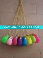 Wholesale cute silicone coin purse with metal chain