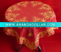 100% POLYESTER PRINTED TABLE CLOTH
