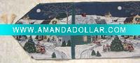 Wholesale cotton christmas pattern jacquard table runner