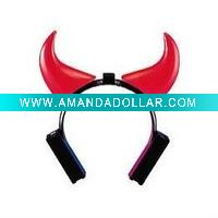 Wholesale HOT Party supplies red Flashing LED Devil horn
