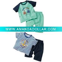 Wholesale baby pajamas,baby short sleeve sleepwear,baby clothing sets