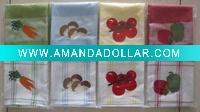 100% cotton embroidery waffle kitchen towel