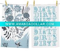 Wholesale tea towel for magazine gifts full printed tea towel
