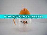 Wholesale 2012 hot sale baby plastic straw feeding bottle with single handle
