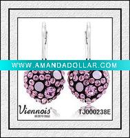Wholesale Fashion Ladies Heart Ball Earrings design