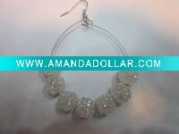 Wholesale new basketball wives earrings hoop disco ball earrings