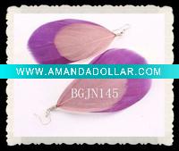 Wholesale 2012 fashion grizzly rooster feather earrings