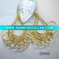 Wholesale fashion earring with gold plated