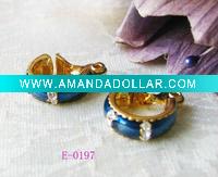 Wholesale 2011 new style fashion jewelry studded crystal rhinestone children's clip-on earings