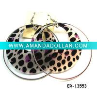 Wholesale ER-13553 New Bling Baskertball Wives Hoop Earring