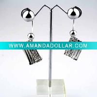 Crystal diamond stud earrings