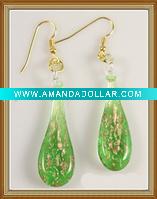 hot murano glass earring