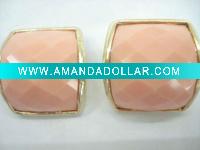 Wholesale Simple Design Clip-on Earrings with Rhinestone