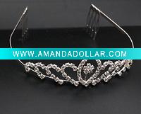 Wholesale wholesale crystal wedding crown hair ornament accessory