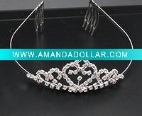 wholesale crystal wedding crown hair ornament accessory