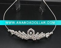 wholesale crystal wedding crown hair ornament accessory