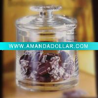 clear glass jar