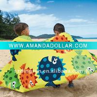 Wholesale 100% cotton printed hooded beach towel for kids