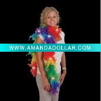 led party feather boa