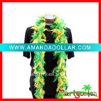 Wholesale Chandelle Feather Boa: Green & Yellow