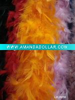 colorful Rooster feather boa