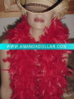 Decorative dyed feather boa, turkey feather boa