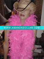 Wholesale Girls party dresses feather boa, party costume dyed feather boa