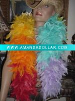 Wholesale Rainbow chandelle boa, party supplies feather boa