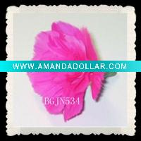 Wholesale pink mother's day crafts feather carnation flowers