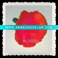Wholesale red mother's day crafts feather carnation flowers