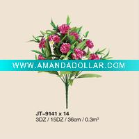 Wholesale Artificial Carnation Silk Flowers Bouquet (JT9141)