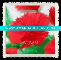 Wholesale mother's day crafts feather carnation flowers