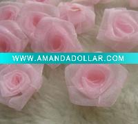 Wholesale 25mm Organza Ribbon Rose wedding trims
