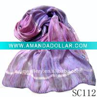Wholesale big polyester silk scarf