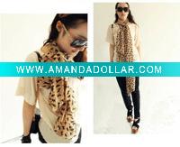 Wholesale 2color Fashion Leopard Soft Shawl Scarf Wrap Long Stolethe female money silk scarves scarf SC42