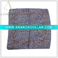 Fashion leopard digital printed silk scarf