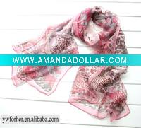 Digital print silk scarf