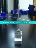 Wholesale Crystal Cube Memo clip holder MH-B0148