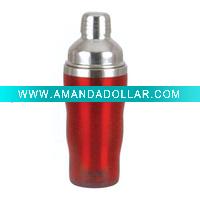 wine shaker with plastic outer and stainless steel inner