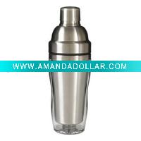 wine shaker with plastic outer and stainless steel inner